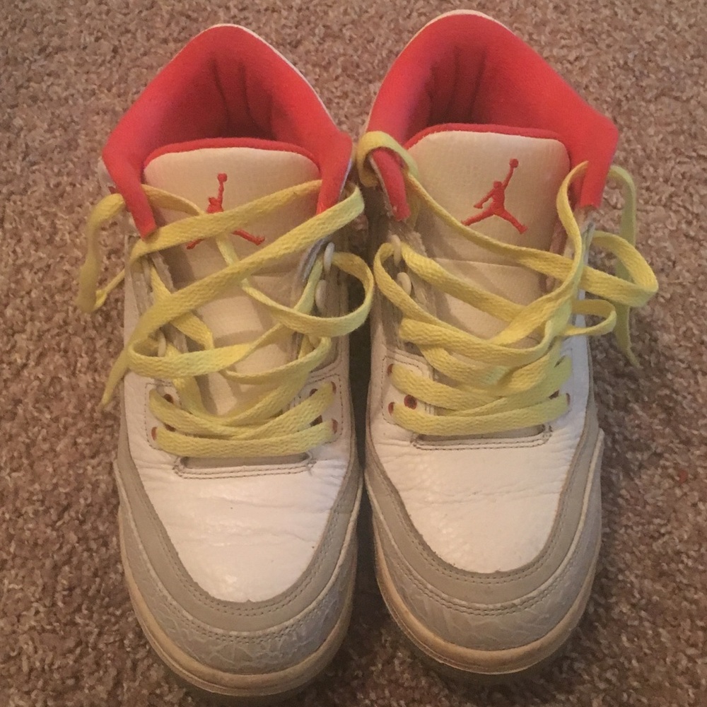 Nike Air Jordan Retro 3 Coral White Crimson Orange